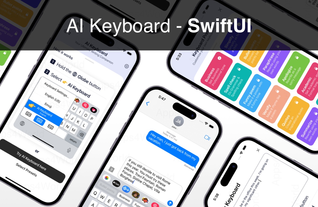 AI Keyboard iOS app template